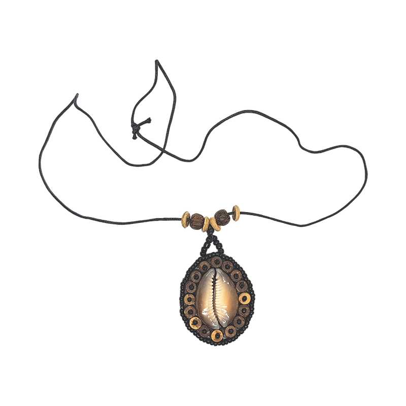 Verstellbare Modeschmuck Kette mit Kaurimuschel Anhänger